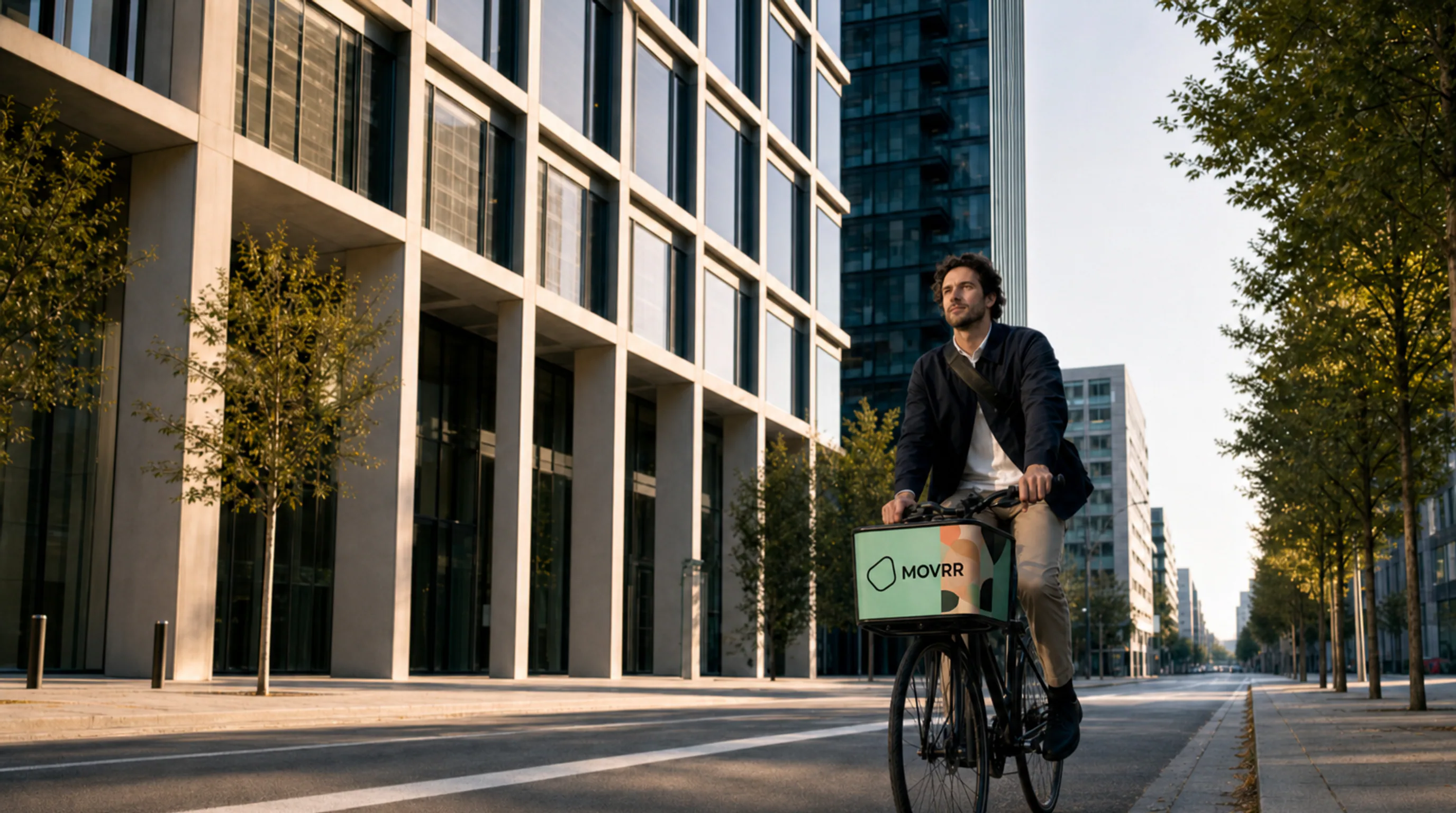Brand campaign carried through the city by cyclists