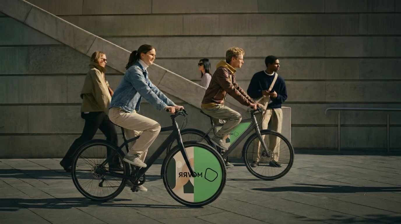 MOVRR’s existing urban cycling photograph of riders travelling together